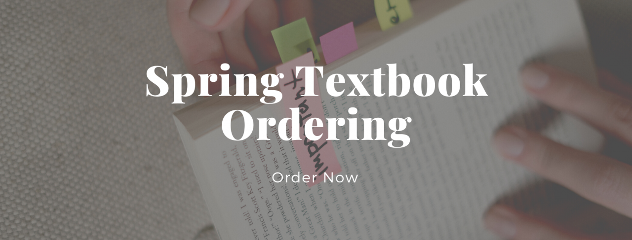 Spring Textbook Ordering